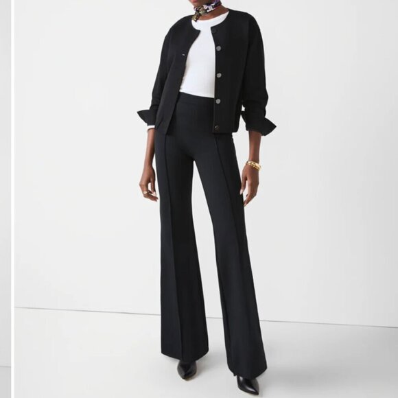 Spanx | NWT SPANXsmooth PerfectFit Ponte Flare Pants High Rise Charcoal Size L - Picture 11 of 11